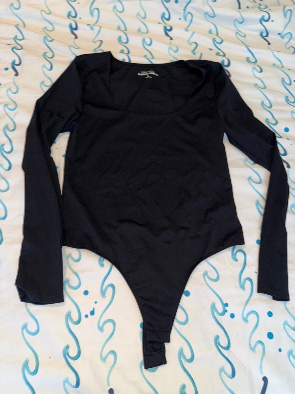 Aeropostale Black Long-Sleeve One-Piece Bodysuit